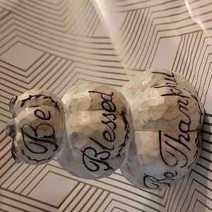 Holiday Resin statue and holiday sign